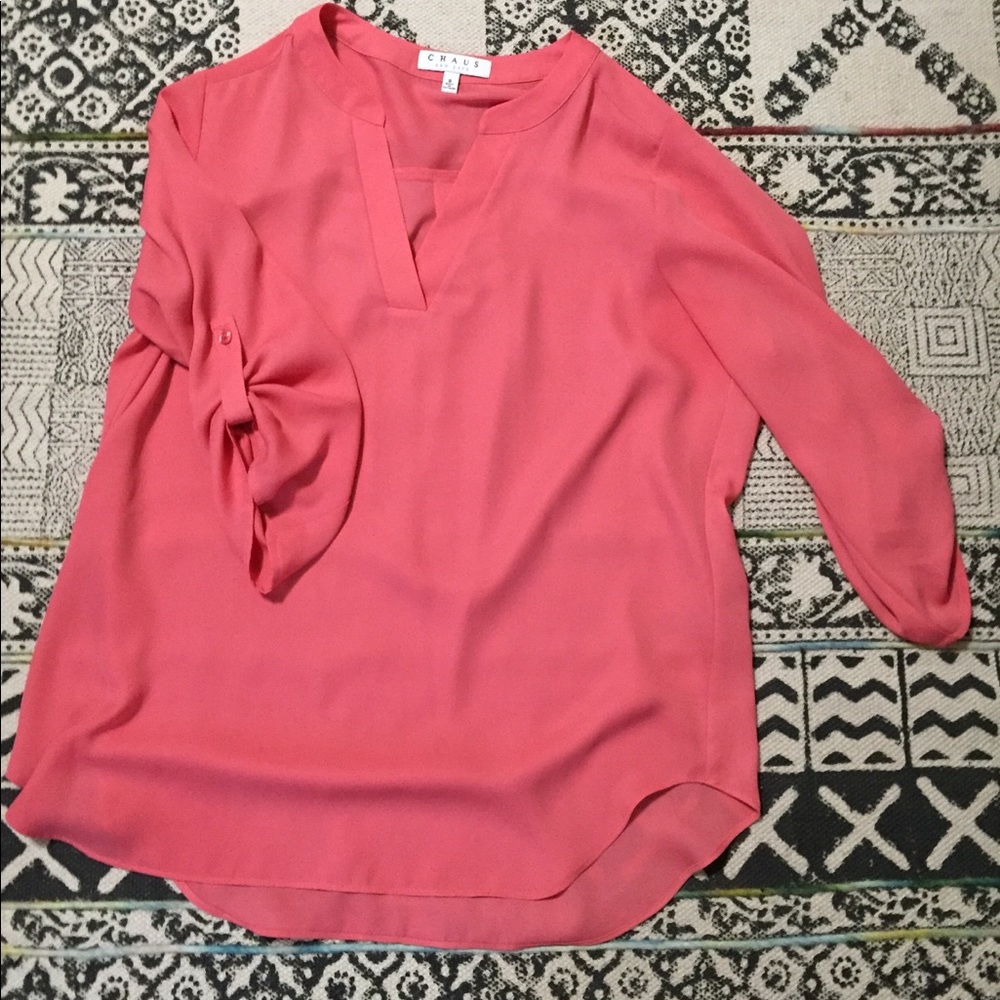 Coral Pink dress blouse